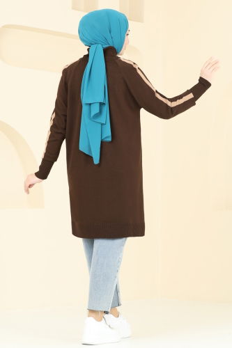 moda selvim Tunic 890KLB1050 Brown - Thumbnail