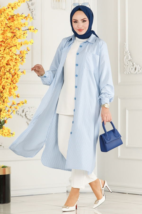 Modaselvim BIG SEASON DISCOUNT Tunic 9000HBS856 Baby Blue