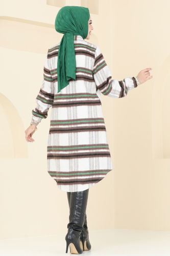 moda selvim Tunic 9001S324 Green - Thumbnail