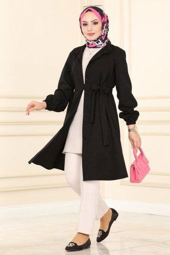 moda selvim Tunic 9015AKT473 Black - Thumbnail