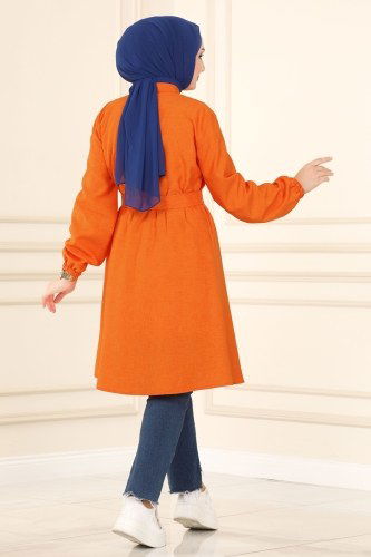 moda selvim Tunic 9015AKT473 Orange - Thumbnail