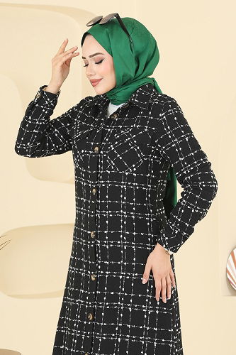 moda selvim Tunic 9052S324 Black - Thumbnail