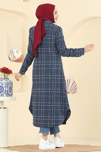 moda selvim بلوز ازرق 9052S324 - Thumbnail