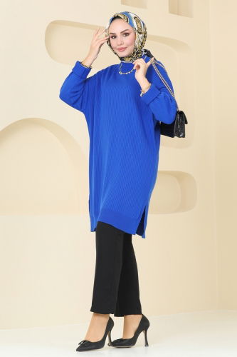 moda selvim Tunic 9546KL398 Saxe - Thumbnail