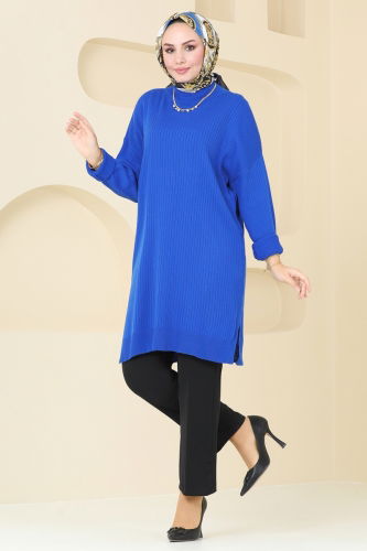 moda selvim Tunic 9546KL398 Saxe - Thumbnail