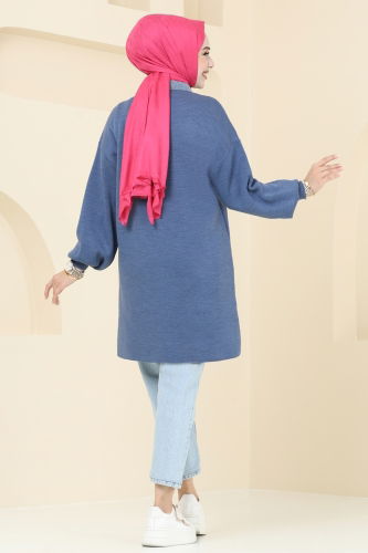 moda selvim Tunic 9551KL398 Indigo - Thumbnail