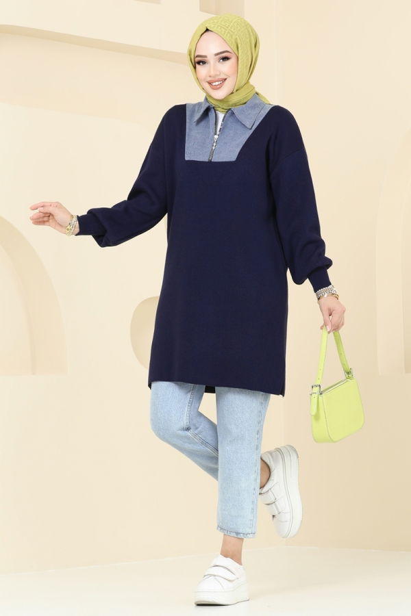 Modaselvim Tunic Tunic 9551KL398 Navy Blue