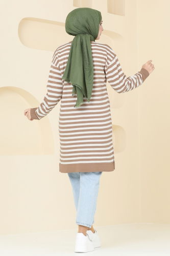 moda selvim Tunic 9566KL398 Latte - Thumbnail