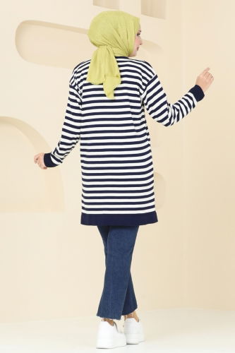 moda selvim Tunic 9566KL398 Navy Blue - Thumbnail