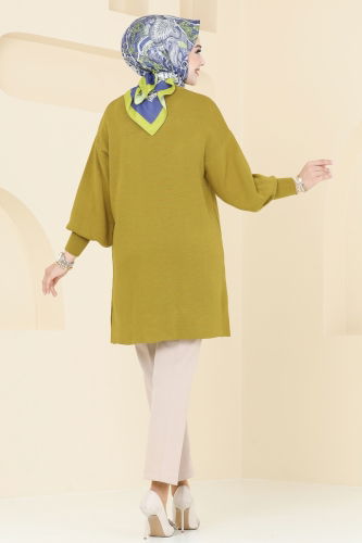 moda selvim Tunic 9569KL398 Oil Green - Thumbnail