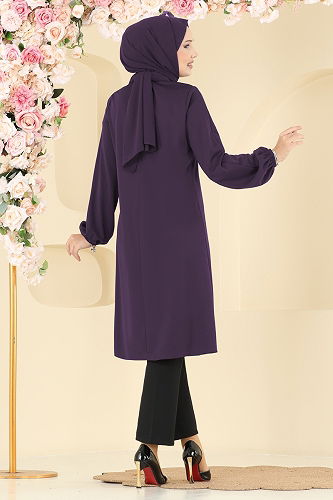 moda selvim Tunic ASM2835 Purple - Thumbnail