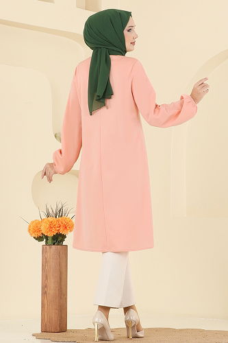 moda selvim Tunic ASM2835 Salmon - Thumbnail