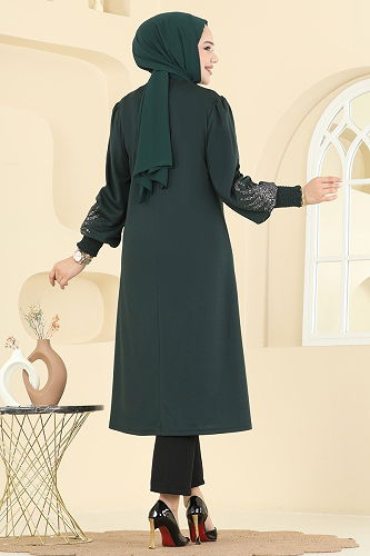 moda selvim بلوز زيتي ASM2845 - Thumbnail