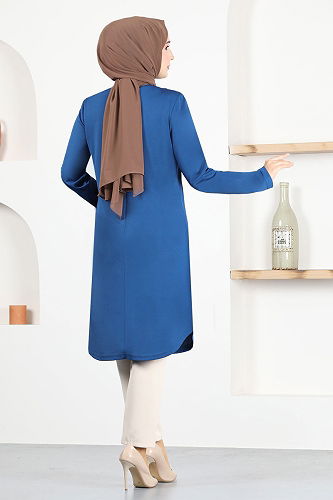 moda selvim TUNIC MSL1180-M Indigo - Thumbnail