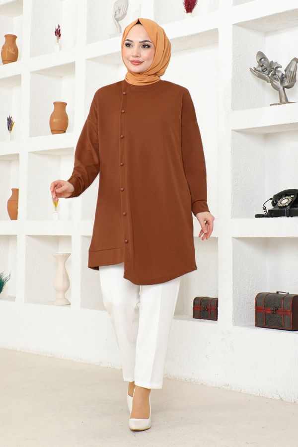 Modaselvim BIG SEASON DISCOUNT Tunic MSL7338 Tan