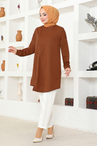 moda selvim Tunic MSL7338 Tan - Thumbnail