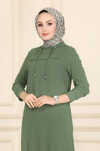 moda selvim Tunic PL8064 Soft Green - Thumbnail