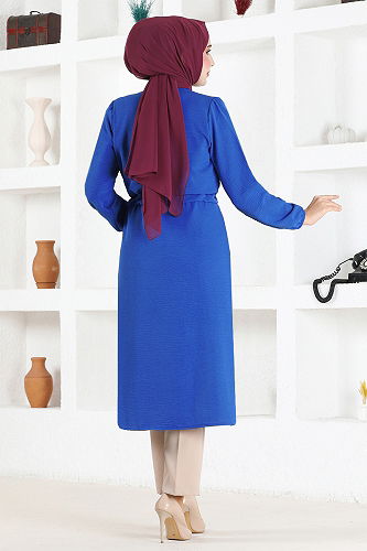 moda selvim TUNIC TBT671-M Indigo - Thumbnail