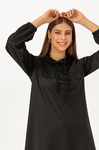 moda selvim TUNIC TFS3515-M Black Crocodile - Thumbnail