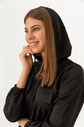 moda selvim TUNIC TFS3515-M Black Crocodile - Thumbnail