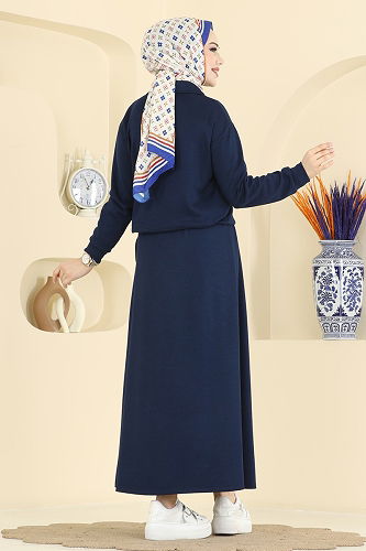 moda selvim Tuniği Bağcıklı Modal Takım 2636MSZ1172 Laci - Thumbnail