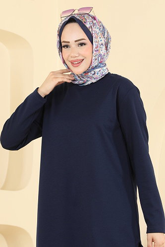 moda selvim Tuniği Yırtmaçlı 2 li Takım 040MR1078 Laci - Thumbnail