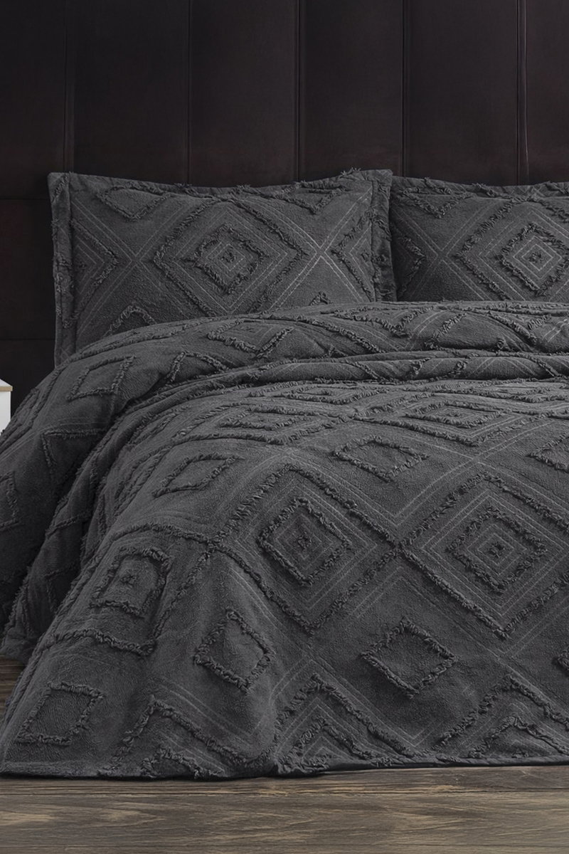 Üçgen Desenli Pike Takım 1006HB1195 Antrasit