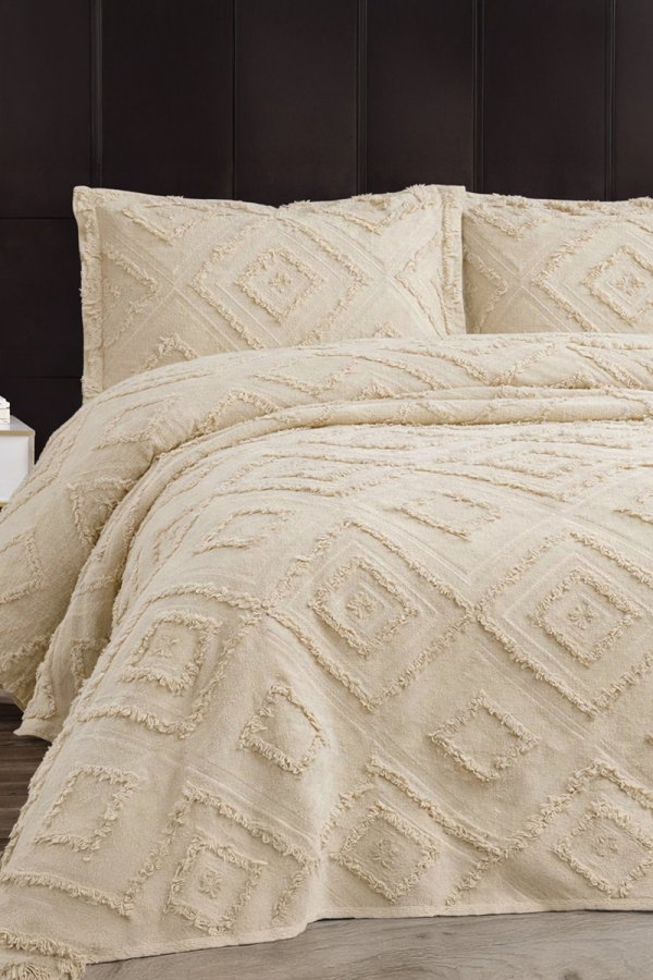 Modaselvim EV YAŞAM Üçgen Desenli Pike Takım 1006HB1195 Vizyon