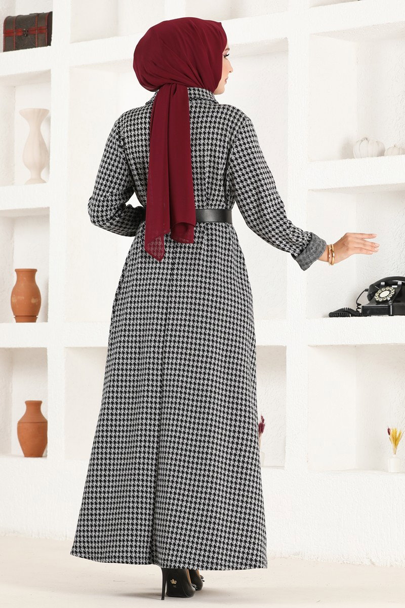 Kemerli Kışlık Elbise PL9037 görsel 4