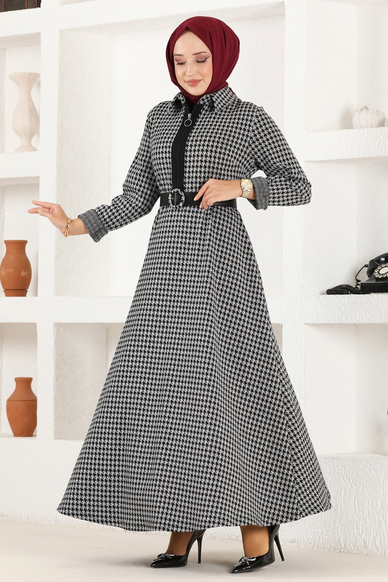 Kemerli Kışlık Elbise PL9037