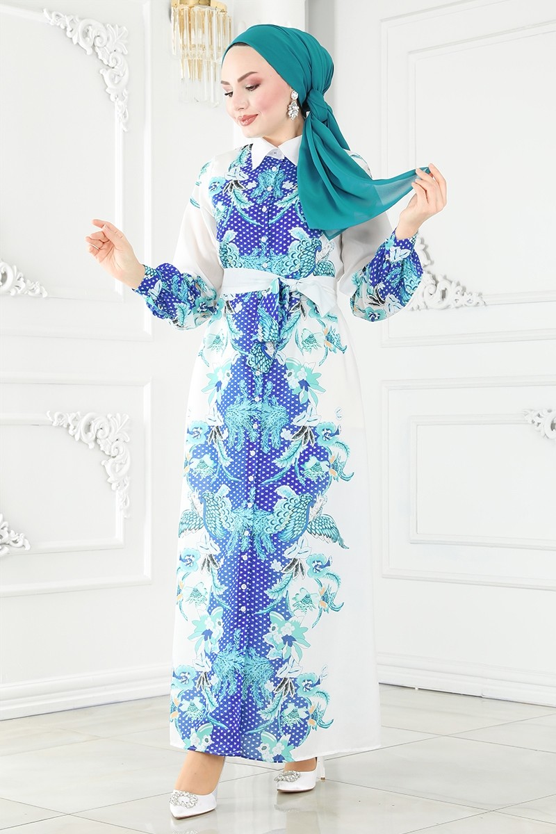 Kemerli Poplin Elbise 23119JNF844
