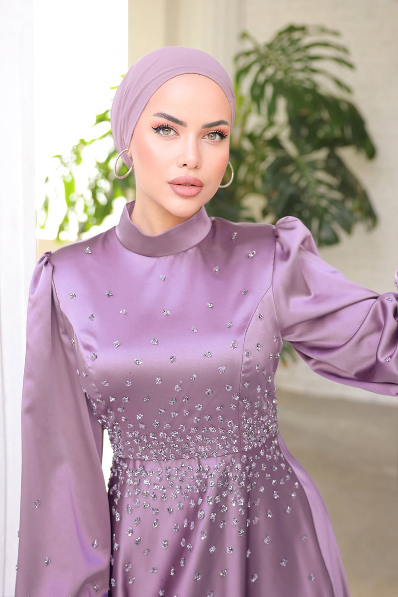 SUAL Damla Taş Detaylı Abiye 0012AZ865 görsel 3