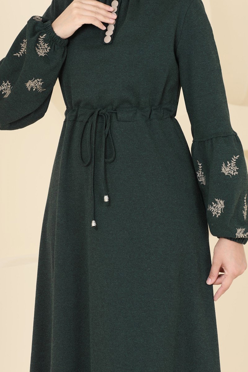 Kolları Nakış İşlemeli Elbise 2541SL432 görsel 4