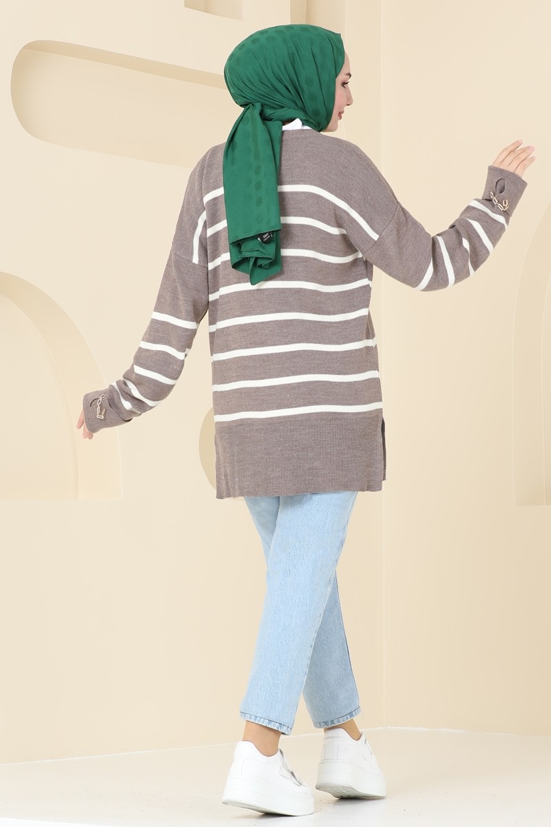 Zincir Detaylı Triko Tunik 9565KL398 görsel 4