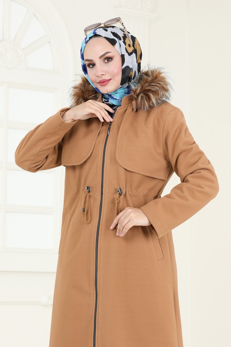 Bolero Detaylı Kaşe Kaban 906MSA980 görsel 3