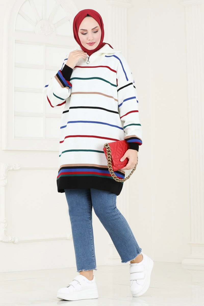 Çizgili Triko Tunik 1029KLN570