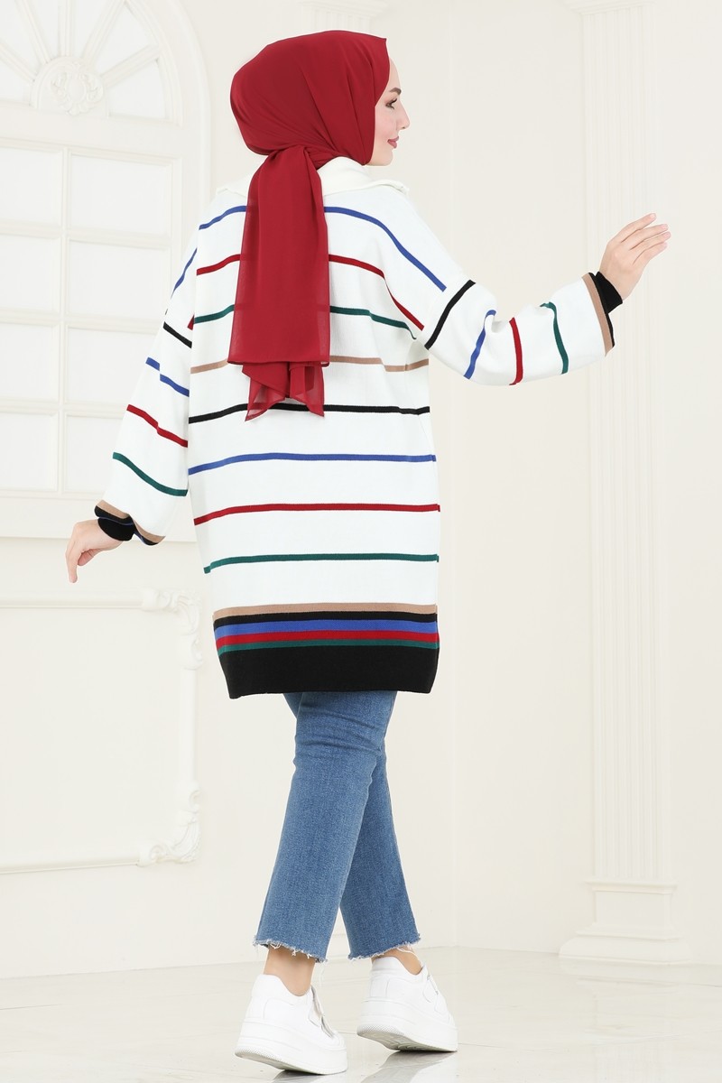 Çizgili Triko Tunik 1029KLN570 görsel 4