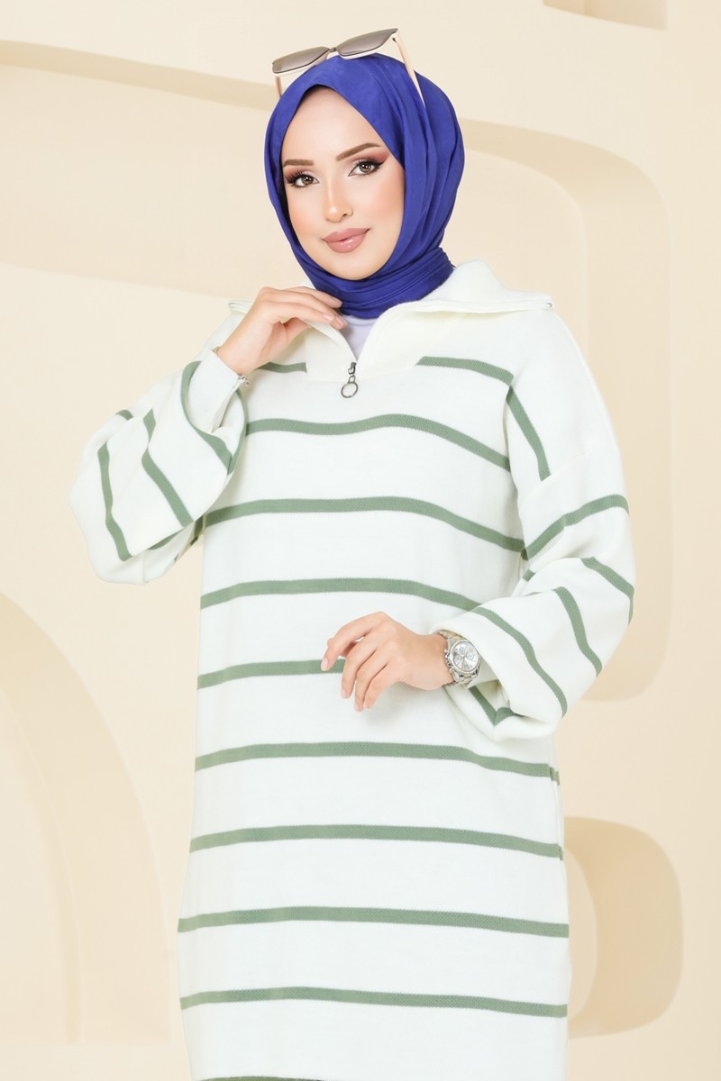 Yarım Fermuarlı Triko Takım 5002KLN570 görsel 3