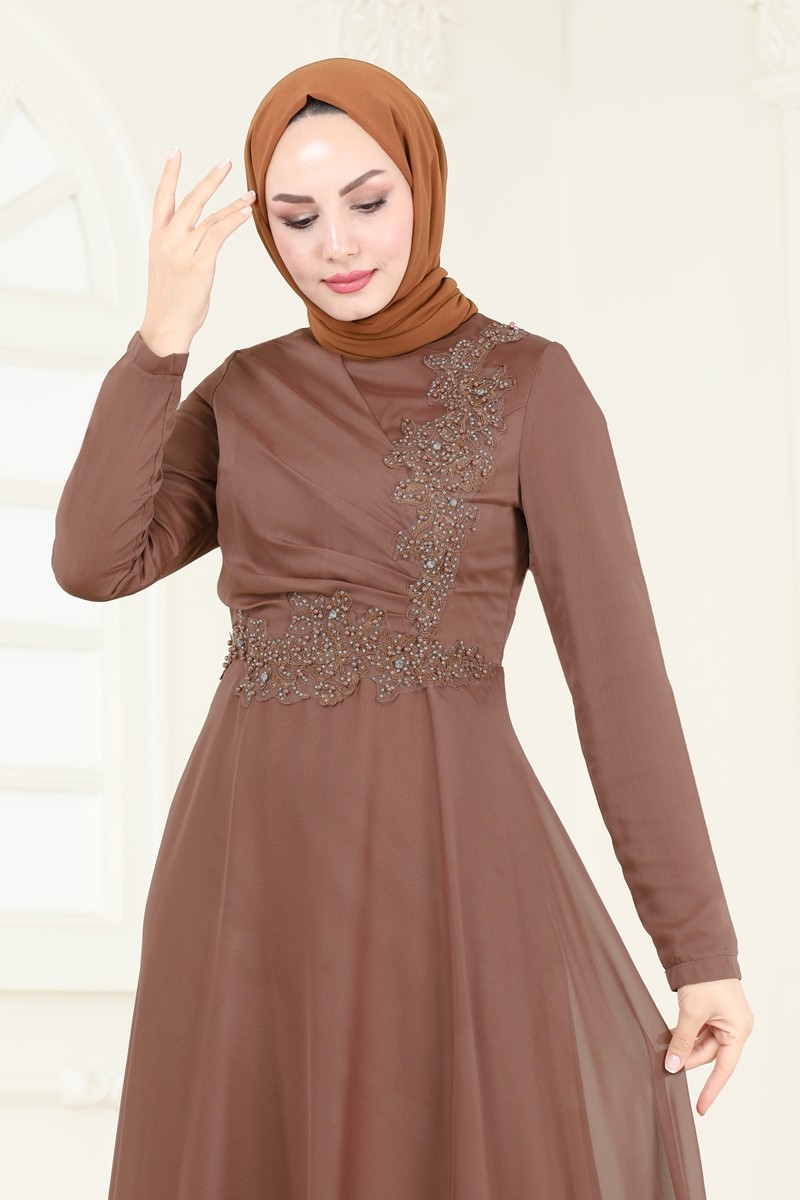 Taş İşlemeli Janjan Abiye 5971AB368 görsel 4