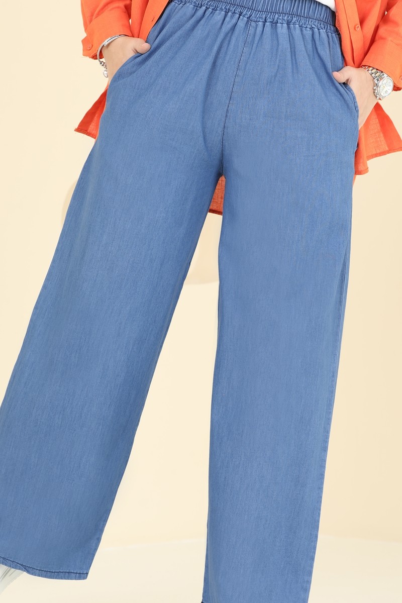 Beli Lastikli Tensel Kot Pantolon 9004LD1070 görsel 3