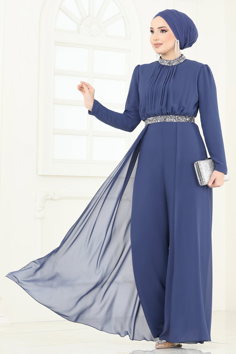 Drapeli Şifon Abiye Tulum 5006AB368