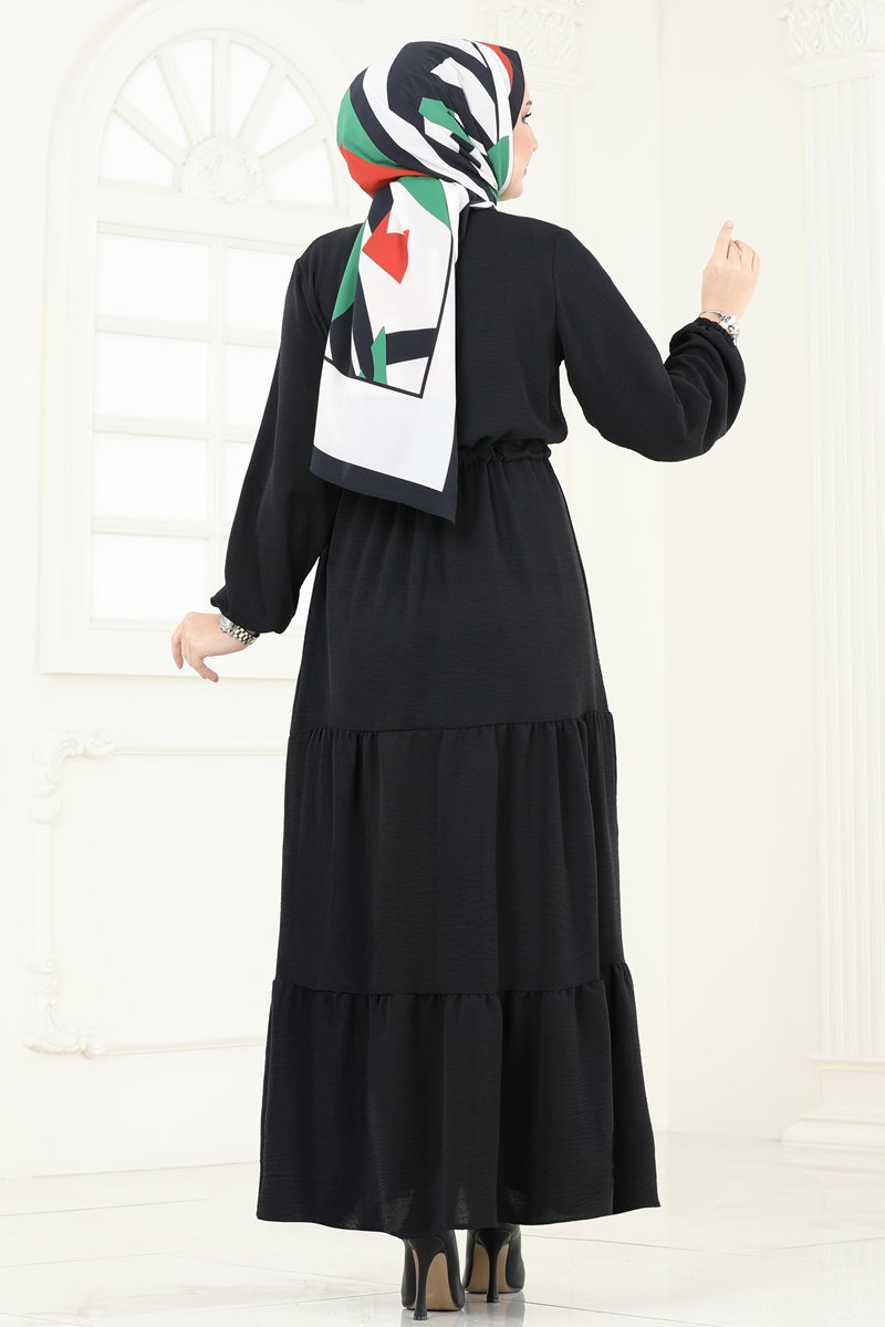 Yarım Düğmeli Aerobin Elbise 870MP806 görsel 5
