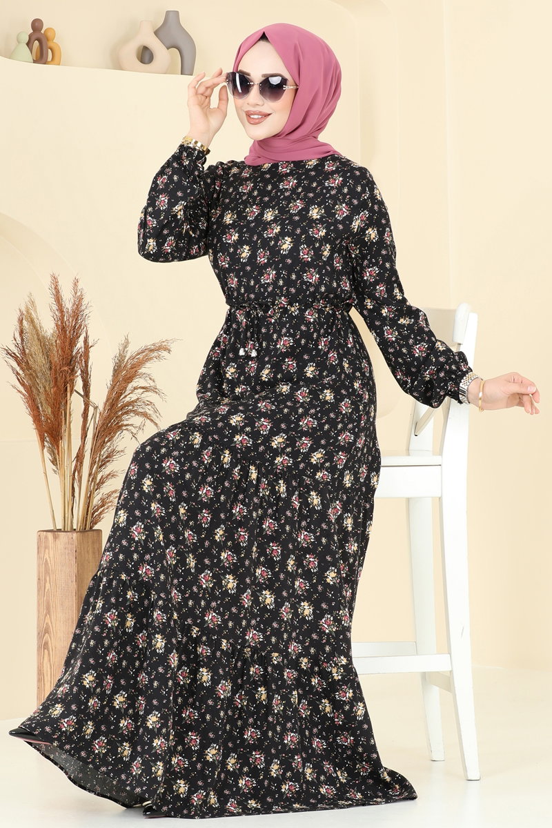 Çiçek Desenli Elbise 810OZN1046