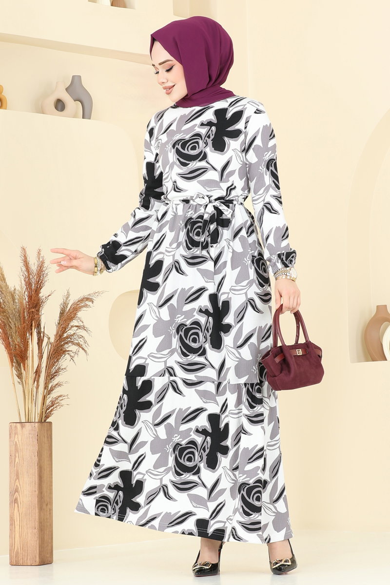 Çiçek Desenli Elbise 5011UZ662