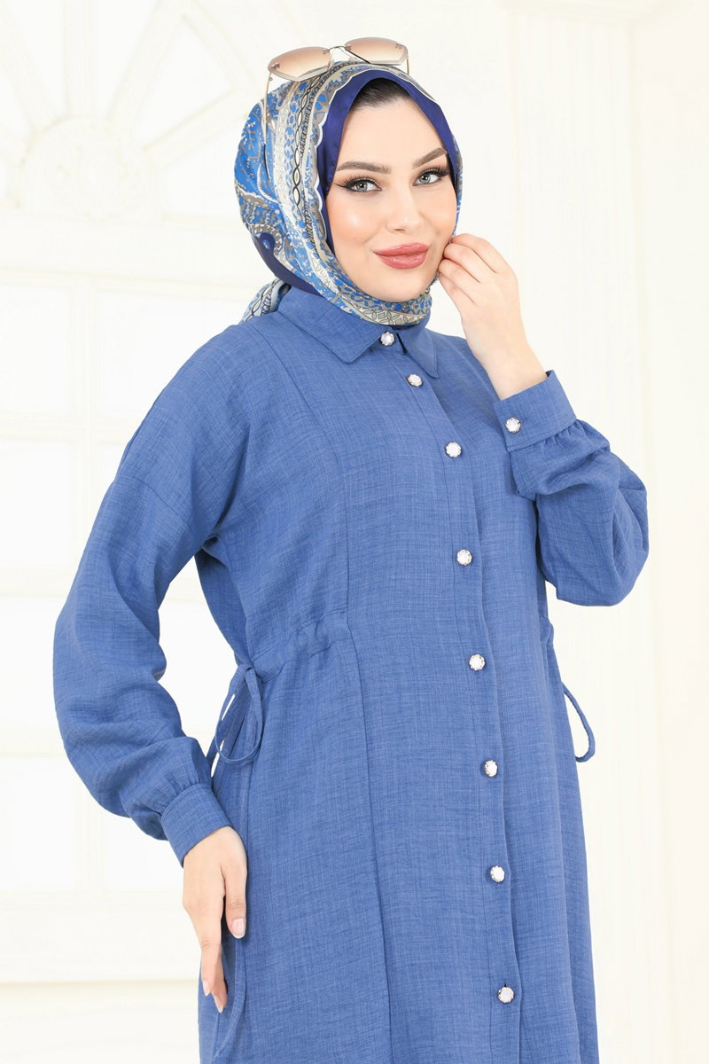 Beli Bağlamalı Tesettür Takım 3089HBS856 görsel 4