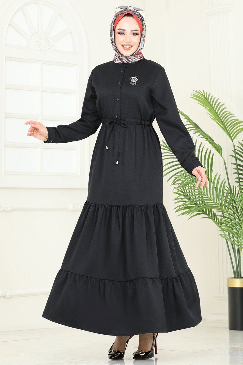Yarım Düğmeli Elbise 3049KTR750