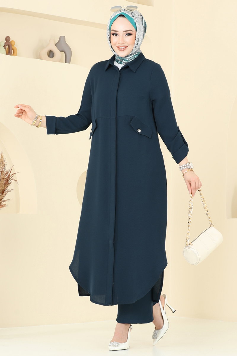 Yandan Yırtmaçlı Tesettür Takım 2631SL432