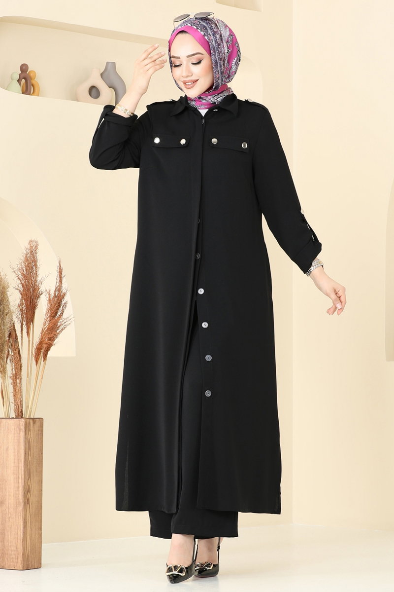 Apolet Düğmeli Tesettür Takım 2632SL432
