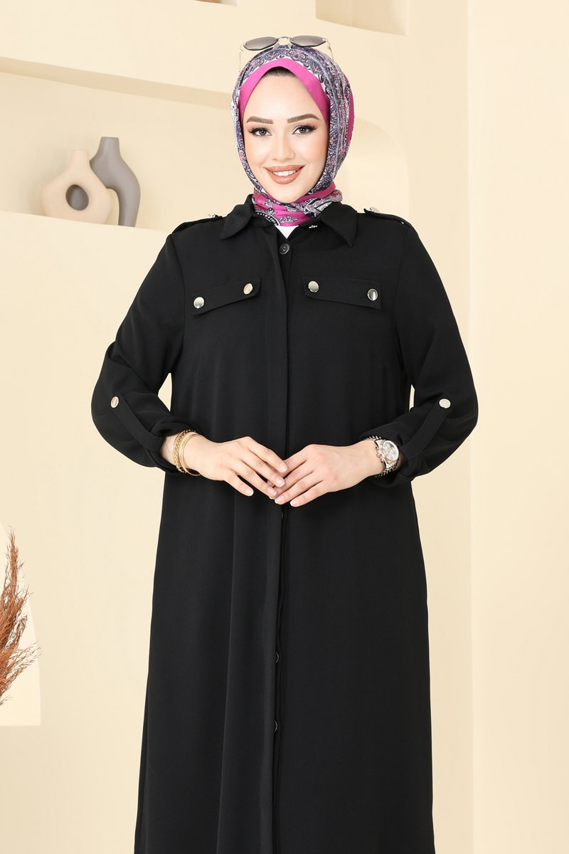 Apolet Düğmeli Tesettür Takım 2632SL432 görsel 4