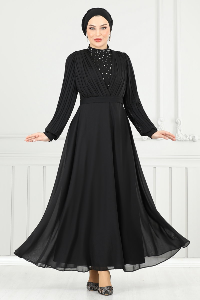 Taşlı Şifon Abiye 0404ALG474